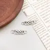 Conjunto Misto de 9 Pingentes Flor de Prata Antiga com Duas Cavidades Liga de Metal Acessórios para Joias Florais Feitos à Mão DIY Materiais de Pingente