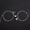 2021 Nuevo Pulsera de Pareja Taigang Acero Inoxidable Simple Forma de Corazón Cerradura Magnética Par de Pulseras para Hombres y Mujeres