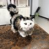 Gato de peluche de simulación animal regalo de cumpleaños regalo novedoso para enviar a novias decoración de regalo accesorios flor gato