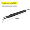 Pinças de Aço Inoxidável para Artesanato DIY, Pinças Pontiagudas para Nail Art, Cílios Postiços, Ferramentas ESD-15 Anti-estáticas para Contas