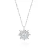 Collar de Corazón con Circonita de Plata S925 Joyería Transfronteriza para Mujer Colgante de Plata de Alta Gama para Mujer Collar de Perla de Plata de Ley Lujo Ligero