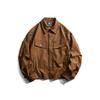 Chaqueta de Cuero PU Retro Americano Planetmusic para Hombre y Mujer, Mismo Estilo Marca Trendy Guapa Chaqueta de Motociclista 0377