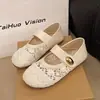 Zapatos planos Birkenstock para mujer, nuevo modelo de verano 2026, zapatos para mujer con malla, huecos, transpirables, adecuados para combinar con faldas, zapatos de una sola pieza tipo Mary Jane