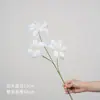 Buquê de flores artificiais de lírio branco puro, flores de seda, flores artificiais de plástico, decoração de sala de estar, arranjo floral de casamento