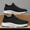 Zapatos Tipo Calcetín Slip-On de Malla Fly-Knit Unisex, Zapatos Ligeros de Suela Suave Talla Grande para Hombres con Empeine Alto y Pies Anchos