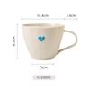 Caneca Amor Personalizada Cor Sob Esmalte Padrão Martelado Em Relevo Xícara de Cerâmica Boca Larga Conjunto de Xícaras Grandes para Café da Manhã