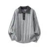 Suéter cárdigan de solapa para hombre Otoño/Invierno 2026 Tejido de punto holgado de moda Base para dropshipping para hombre