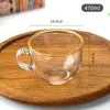 Caneca com cabo de girassol em relevo vintage para casa, caneca de café da manhã, caneca de leite, caneca de aveia, caneca de iogurte, caneca de vidro resistente ao calor