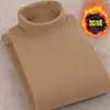 Camiseta de Terciopelo Alemán de Doble Cara para Comercio Exterior, Otoño/Invierno, Cuello Medio Alto, para Hombre, Moderna, con Forro de Terciopelo Grueso, Capa Base, Tejido, Manga Larga para Hombre