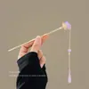 2026 Nuevo Estilo Xiu Jade Pinza para el Cabello con Patrón de Nube para Mujer con Borlas Largas, Accesorio para el Cabello Estilo Antiguo Hanfu, Pinza de Jade para Recogido Estilo Dinastía Song y Ming