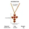 Colgante de collar vintage de esmalte colorido transfronterizo, no se decolora, diseño de ojo de cruz con forma de corazón para mujer, elegante acero inoxidable