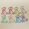 Clip para Papel de Perro Sentado Animal Popular de Venta Cruzada Cruz Dorada Clip Irregular Dachshund Lindo Clip para Papel