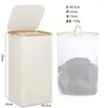 Cesta plegable para ropa sucia transfronteriza con bolsa interior, cesta para ropa sucia de baño, cesta para ropa sucia de dormitorio, cesta de almacenamiento de gran capacidad