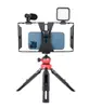 Suporte para Fotografia de Celular Vlogging ao Vivo Acessórios de Expansão de Metal Conjunto de Filmagem Gaiola de Telefone Dupla Portátil de Liga de Alumínio