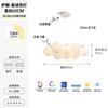 Lámpara de araña de bola de burbujas con forma de planeta, lámpara de luna para sala de estar, lámpara creativa de cristal con forma de tallo de frijol, estilo francés crema, lámparas de lujo para dormitorio.