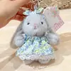 Jinnew Original Conejo Wendy 12cm Estilo Pastoral Falda Larga Colgante de Felpa Llavero Lindo Muñeca Regalo