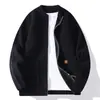 2026 Moda Casual de Punto para Hombre Nuevo Otoño Cárdigan Suéter Chaqueta Abrigo Rayada Simple para Hombre
