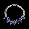 Moda Transfronteiriça Conjunto de Colar, Brincos e Pulseira para Casamento de Noiva Marquise Brilhante Moda Joias de Casamento Três Peças