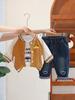 Traje de uniforme de béisbol de primavera y otoño para niños 2024 nuevo bebé otoño manga larga conjunto de tres piezas 1-3 años 5 ropa de bebé