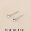 Acessórios DIY 925 Cera de Abelha Jade Brincos Brincos Brincos 3mm-8mm Bandeja Agulha Tigela Agulha Pérola Joias