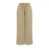 Calça Casual de Cintura Elástica com Cordão de Ajuste Perna Reta Moda Verão 2026 Versátil Solta Emagrecedora Casual