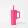 Taza de coche de gran capacidad de 40 oz para viajes transfronterizos, taza térmica de acero inoxidable al vacío de doble capa, taza de hielo simple para coche para exteriores
