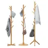 Perchero de pie de madera maciza, armario plegable para uso en dormitorio, estante de almacenamiento junto a la cama