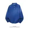 Camiseta de manga larga con cuello Henley para hombre, nuevo estilo otoño e invierno 2026, corte holgado, top informal de retazos transfronterizo, camiseta básica versátil para hombre