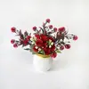 Venda Quente Transfronteiriça Buquê de Flores Artificiais com Rosa Simulada e Dente-de-leão Grama Flores de Plástico Decoração para Varanda Externa Sala de Estar Mesa de Jantar