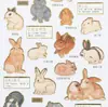 Tipetoys Estilo Chinês Guka Série Universo Chinês Capítulo Coelho Coleção Coelho Fofo Pacote de Adesivos Hot Stamping