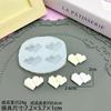 Nuevo corazón hueco diy pegamento de gota amor doble galleta resina decoración molde de silicona molde para pastel de chocolate