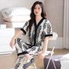 Pijama de Mujer Verano Algodón Mujer 2025 Nuevo Verano Pantalones Cortos Manga Corta verde aguacate Ropa de Casa Verano