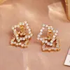 Pendientes Cuadrados Dulces y Elegantes, Pendientes de Circonita Súper Brillantes Estilo Cool de Alta Gama, Pendientes Geométricos Apilados con Diseño de Nicho