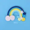 Nuvens Arco-Íris Estrelas Bolo Enfeites Decorativos Cor Doce Argila Macia Borracha Assar DIY Enfeites Criativos para Vestir