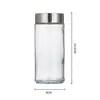 Venta Directa de Fábrica Botella para Condimentos, Botella de Vidrio para Condimentos, Salero, Tapa de Madera de Bambú y Aluminio, Botella para Condimentos en Polvo para Pimienta y Barbacoa con Tapa