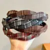 Diadema de Trenza a Cuadros para Niñas, Pinza Versátil para Otoño e Invierno, Accesorio para el Cabello de Diadema de Alta Presión en la Corona