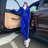 Moda estilo estrangeiro legging casual acolchoada com veludo 2022 novo conjunto de suéter esportivo pequeno feminino inverno