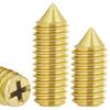 Tornillo de máquina de ranura cruzada de cobre puro, punta de tornillo de ajuste, posicionamiento de la punta, tope de pago, cable superior, venta al por mayor, M2M2.5M3