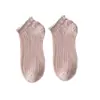 Meias sapatilha femininas primavera e verão finas meias curtas femininas malha respirável meias de renda doce estilo colegial meias femininas cano curto meias de algodão moda