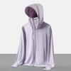 Ropa de protección solar estilo JiaoXia para mujer, verano, ropa de piel de hielo, anti-ultravioleta, transpirable, ala de sombrero desmontable, ropa de pesca para hombre