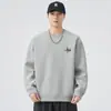 Ropa para Hombre Shanggu Sudadera con Estampado de Manga Larga 320g para Hombre, Estilo Primavera, Corte Holgado, Talla Grande, Estampado Versátil Estilo Americano.