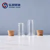 Garrafa de vidro borossilicato com rolha de madeira reta para mensagens, 2ml 3ml, diâmetro 16mm, garrafa dos desejos, Guangzhou Hongbo