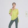 Ropa de Yoga Transfronteriza para Mujer, Camiseta de Manga Corta de Secado Rápido para Primavera y Verano, Ropa Deportiva Adelgazante de Influencer para Fitness, Top Deportivo Holgado para Correr por la Mañana