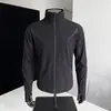 Chaqueta ligera gris claro con cuello alto, corte slim, protección solar para hombre, abrigo fino de malla transpirable de secado rápido para verano, ropa deportiva para exteriores estilo americano, ciclismo
