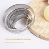 Aço inoxidável 304 atacado anel de queijo anel de mousse anel de torre de cozimento com furo forma de biscoito forma de queijo utensílio de cozimento