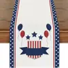 Camino de Mesa Vintage Estilo Americano Transfronterizo, Mantel Navideño de Lino Estampado, Mantel Largo Decorativo, Mesa de Centro Estilo Lujo Ligero