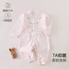 Ropa de bebé para otoño, mameluco suave de terciopelo para bebés, pijama base unisex para bebé, mameluco con apertura lateral tipo mariposa 6