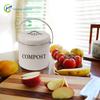 Bote de Basura de 6.5L para Almacenamiento de Desechos de Cocina Contenedor de Compost Metal de Hierro Galvanizado Doméstico Bote de Basura de Cocina