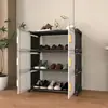Zapatero magnético popular y fácil de montar para uso doméstico, multicapa, apto para dormitorios y salas de estar, zapatero a prueba de polvo, ideal para propiedades de alquiler y se puede colocar en la entrada