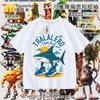 Tungtungsahur Tongtongge Homem de Pau de Madeira Abstrato Estrangeiro Shanhaijing Camiseta de Meninos de Manga Curta Roupas Casuais Verão